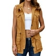 thumbnail image 1 of Langwyqu Women's Casual Vest Lightweight Sleeveless Drawstring Jackets, 1 of 5