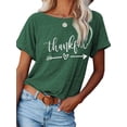 thumbnail image 1 of Langwyqu Women's Letter Print T-Shirt Casual Style O-neck Summer Tops, 1 of 4