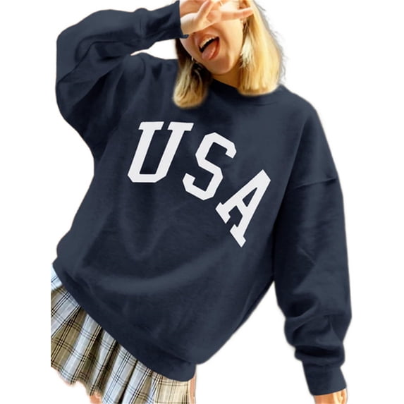 Langwyqu Women's Oversized Batwing Long Sleeve Sweatshirts Pullover Tops