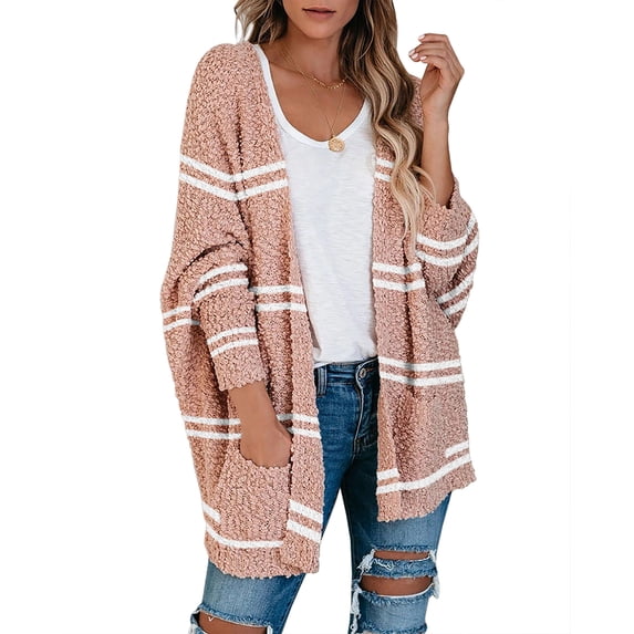 Langwyqu Womens Cardigan Sweaters Batwing Sleeve Loose Knit Cloak Tops