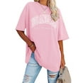 thumbnail image 1 of Langwyqu Womens Oversized T Shirts Half Sleeve Summer Loose Casual Tees Female Los Angeles Tunic Tops, 1 of 5