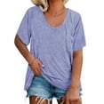 thumbnail image 1 of Langwyqu Womens Plus Size T Shirts Short Sleeve Loose Summer Casual Tops, 1 of 5