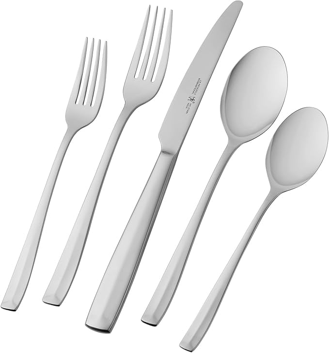 Lani Flatware Set, 65-Piece, silver like finish