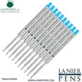 thumbnail image 1 of Lanier Combo Pack - 10 Pack - Monteverde Soft Roll Ballpoint W13 Paste Ink Refill Compatible with most Waterman Style Ballpoint Pens - Turquoise (Medium Tip 0.7mm), 1 of 3