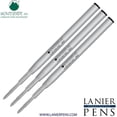 thumbnail image 1 of Lanier Combo Pack - 3 Pack - Monteverde Capless M42 Gel Ink Refill Compatible with most Montblanc Style Ballpoint Pens - Black (Fine Tip 0.6mm), 1 of 3