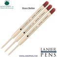 thumbnail image 1 of Lanier Combo Pack - 3 Pack - Monteverde SoftRoll Ballpoint P13 Paste Ink Refill Compatible with most Parker Style Ballpoint Pens - Brown (Medium Tip 0.7mm), 1 of 3