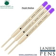 thumbnail image 1 of Lanier Combo Pack - 3 Pack - Monteverde SoftRoll Ballpoint P13 Paste Ink Refill Compatible with most Parker Style Ballpoint Pens - Purple (Medium Tip 0.7mm), 1 of 3