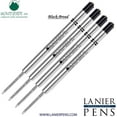 thumbnail image 1 of Lanier Combo Pack - 4 Pack - Monteverde Capless Ceramic Gel P44 Ink Refill Compatible with most Parker Style Ballpoint Pens - Black (Broad Tip 0.9mm), 1 of 3