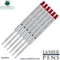 thumbnail image 1 of Lanier Combo Pack - 6 Pack - Monteverde Soft Roll Ballpoint W13 Paste Ink Refill Compatible with most Waterman Style Ballpoint Pens - Red (Medium Tip 0.7mm), 1 of 3