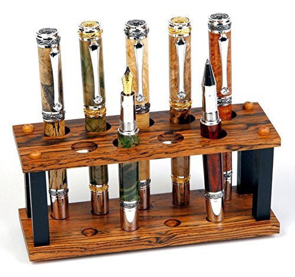 Lanier Pens - Bocote and Ebony Upright Stand - 9 Pen