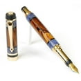 thumbnail image 1 of Lanier Pens - Elite Fountain Pen - 24kt Gold - Cocobolo with Blue Box Elder Inlays, 1 of 1