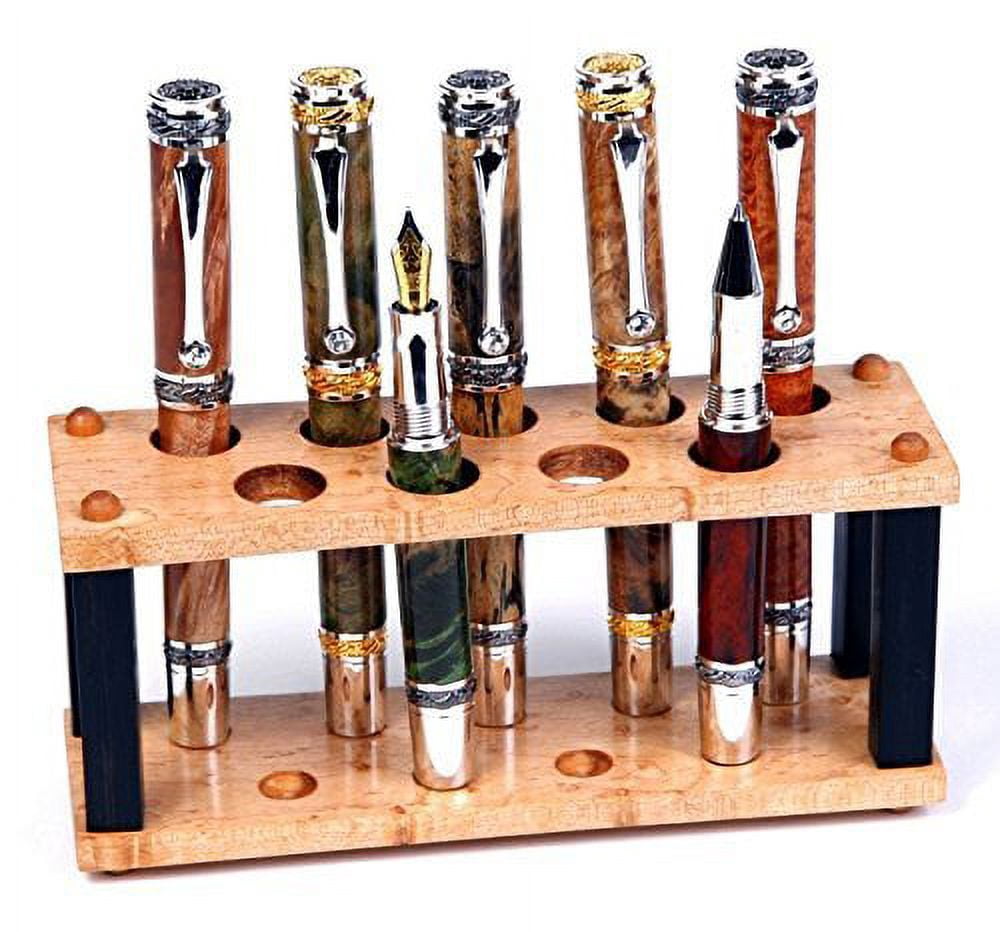 Lanier Pens - Maple and Ebony Upright Stand - 9 Pen