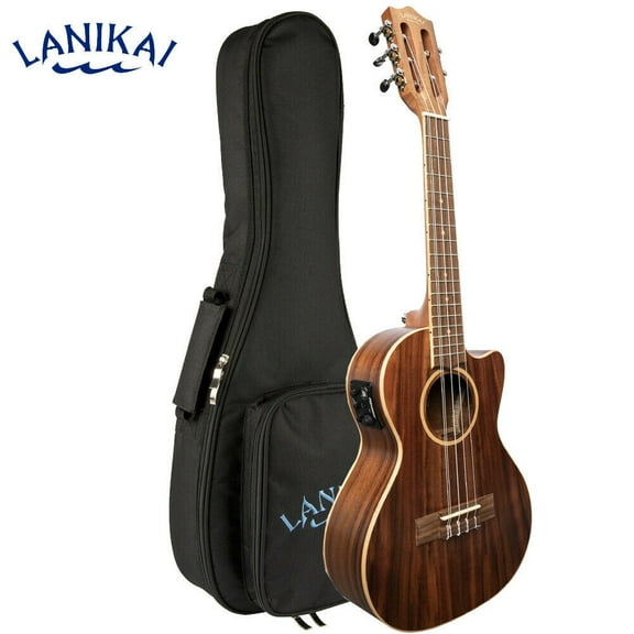 Lanikai Acacia Solid Top 5 String Tenor Acoustic Electric Ukulele