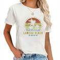thumbnail image 1 of Lanikai Beach Oahu Retro Palm Sunset - Beach Gift Fashionable Women's Graphic Tee with Unique Print, Comfortable Short Sleeve Top, 1 of 5