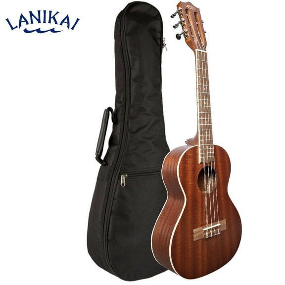 Lanikai Model MA-5T All Mahogany Tenor 5 String Ukulele with Padded Gig Bag