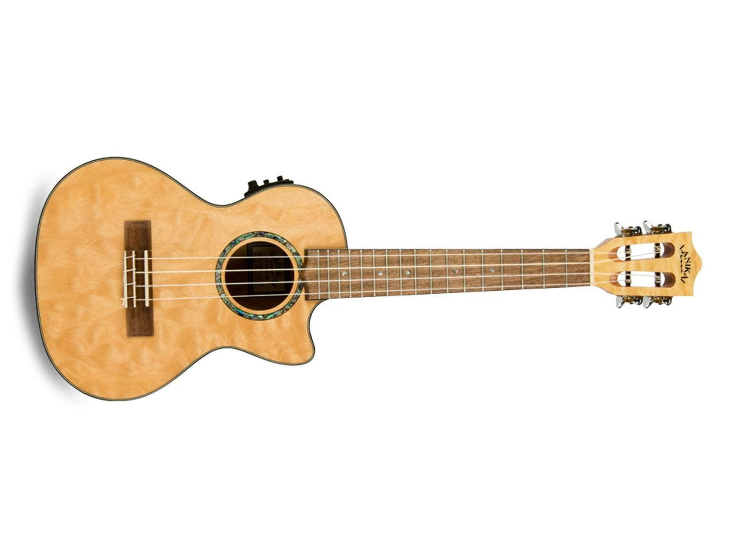 Lanikai Quilted Maple Natural Stain Tenor with Kula Preamp A/E Ukulele