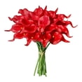 thumbnail image 1 of Lankey 20pcs Red Flowers Artificial Calla Lily Real Touch Silk Flowers 13.5" Fake Flower Arrangements Calla Lily Bouquet for Wedding Party Home Decoration, 1 of 4