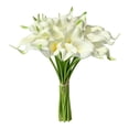 thumbnail image 1 of Lankey 20pcs White Flowers Artificial Calla Lily Real Touch Silk Flowers 13.5" Fake Flower Arrangements Calla Lily Bouquet for Wedding Party Home Decoration, 1 of 4