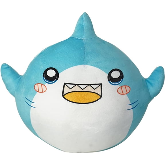 Lanky Anime Plush Thicc Shark Toy Cute Doll Soft Stuffed Children's Pillow Blue