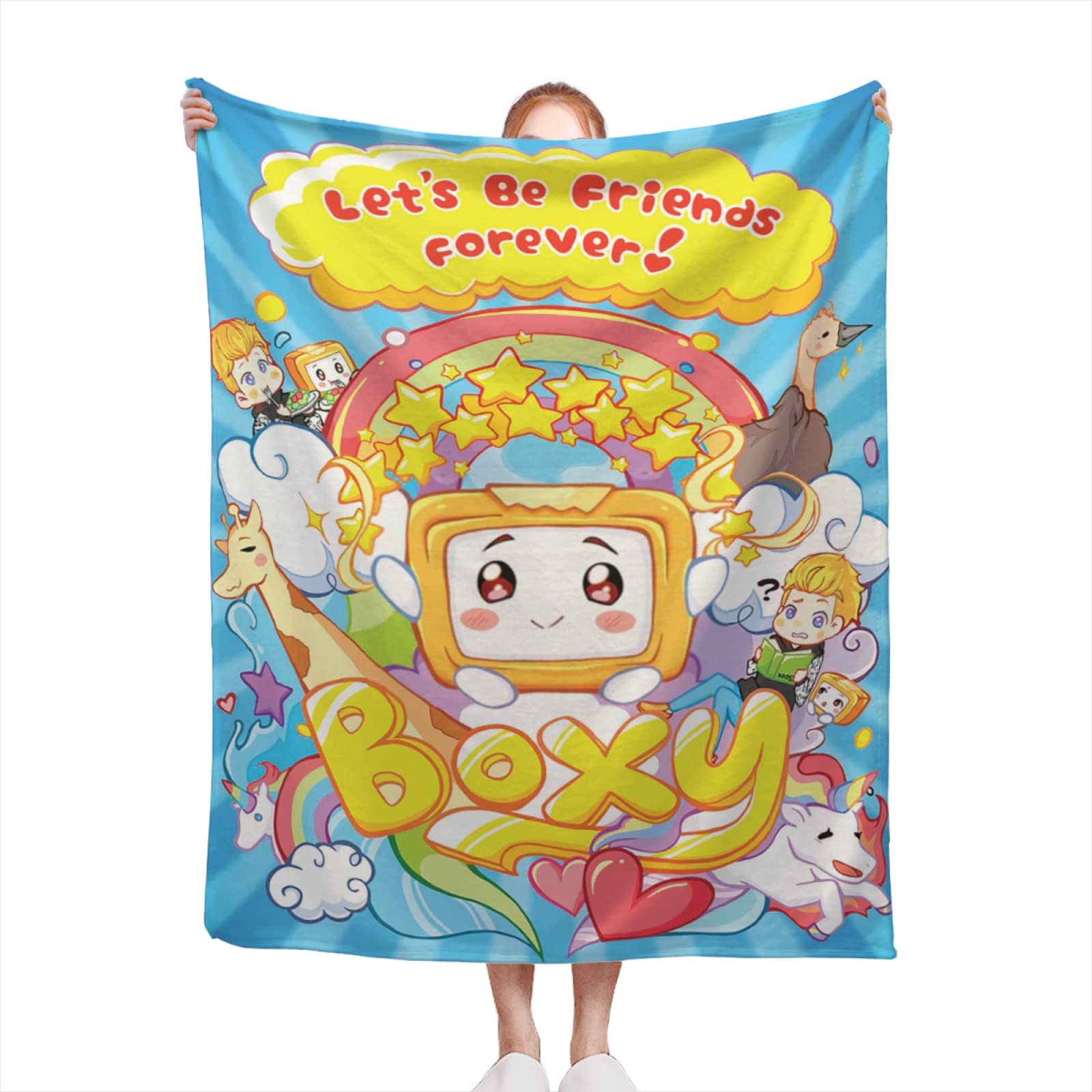 Lanky Cartoon Box Fun Cartoon Blanket Flannel Blanket Lankybox Carton