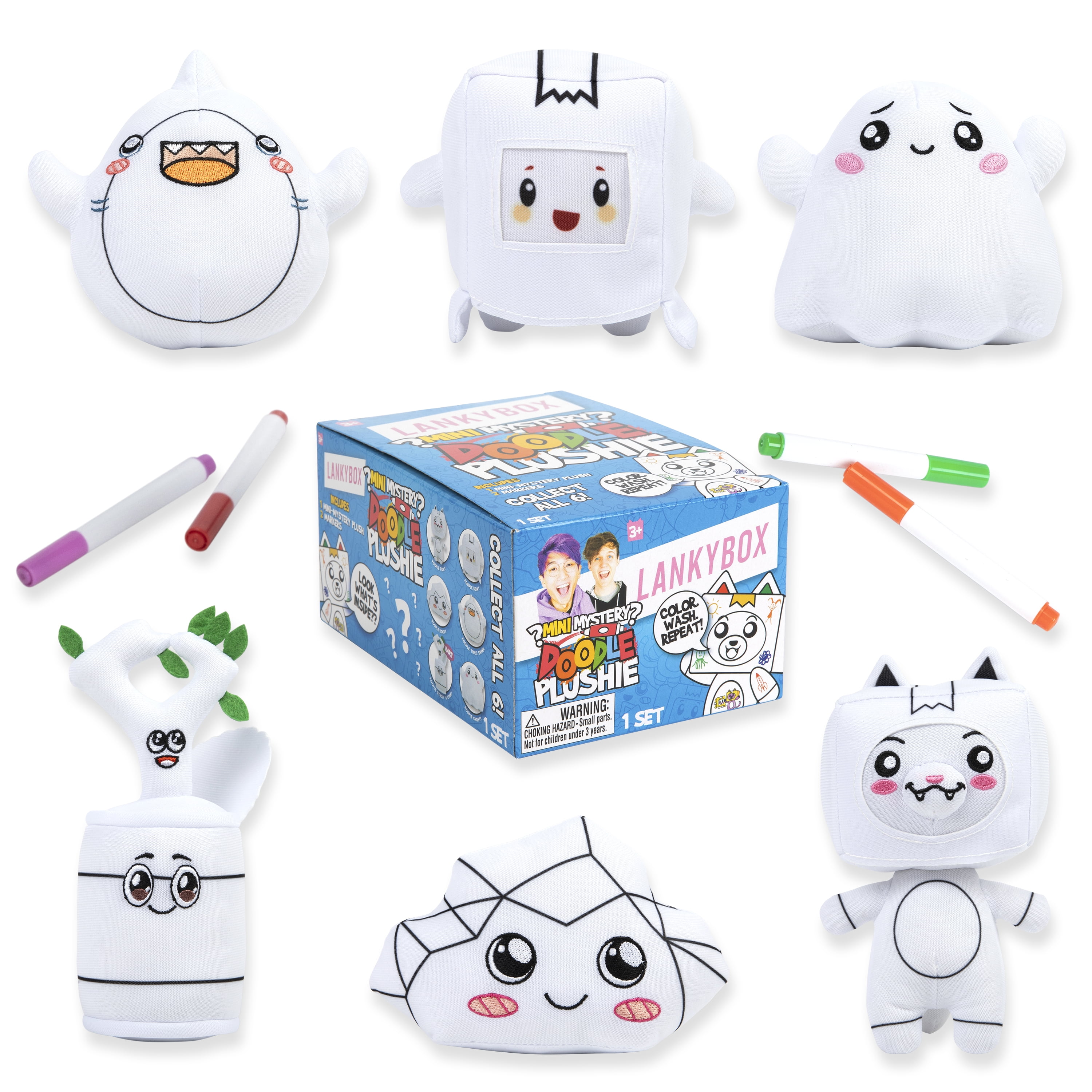 LankyBox Mystery Plush, Doodle Collection, Collectible Mini Plush