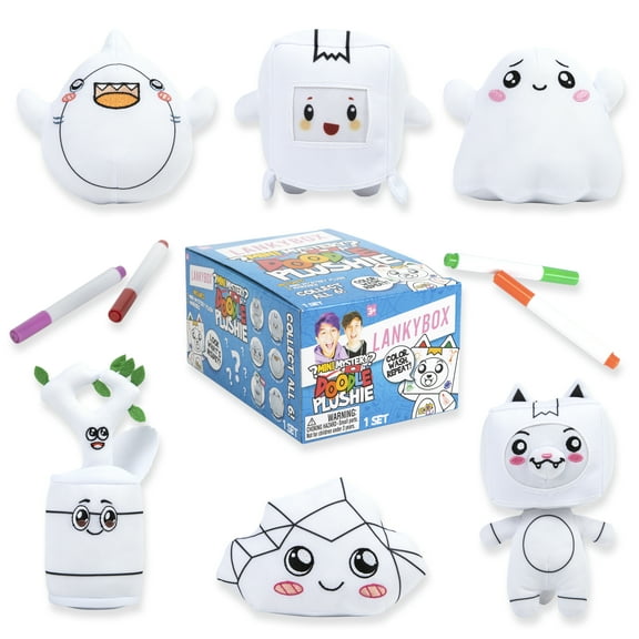 LankyBox Mystery Plush, Doodle Collection, Collectible Blind Box Mini Plush, Officially Licensed LankyBox Brand Merch