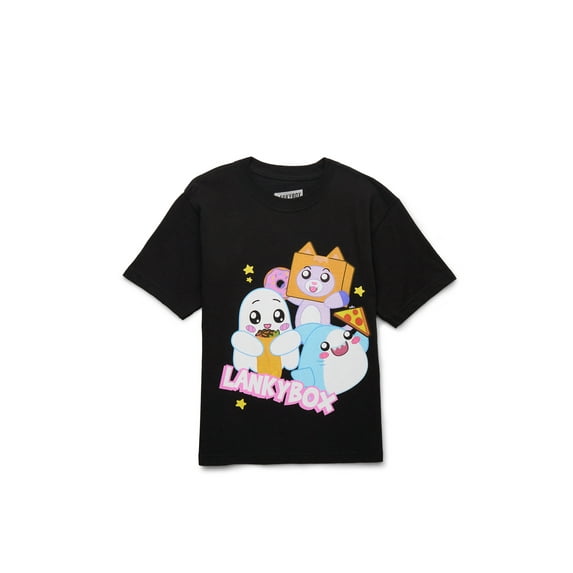 LankyBox Boys’ Cotton Graphic Tee with Short Sleeves, Sizes XS-2XL