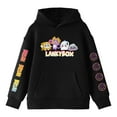 thumbnail image 1 of LankyBox Cute Characters Long Sleeve Youth Black Hooded Sweatshirt-XXL, 1 of 5