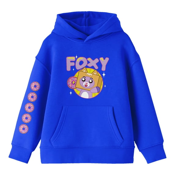 LankyBox Foxy Long Sleeve Royal Blue Youth Hooded Sweatshirt-Small