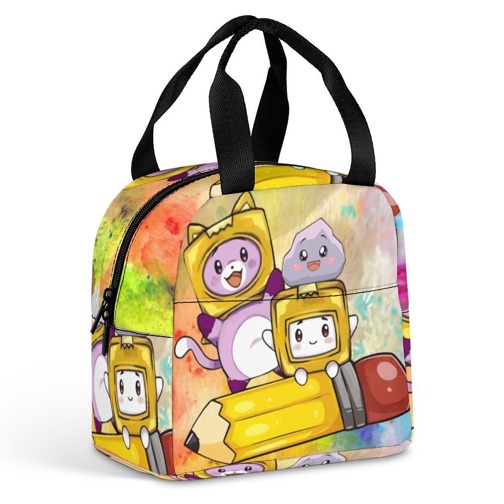 Lankybox 10 Portable Lightweight Lunch Bag/Tote Bag for Mens/Womens/Boys/Girls Funny Snacks Bags