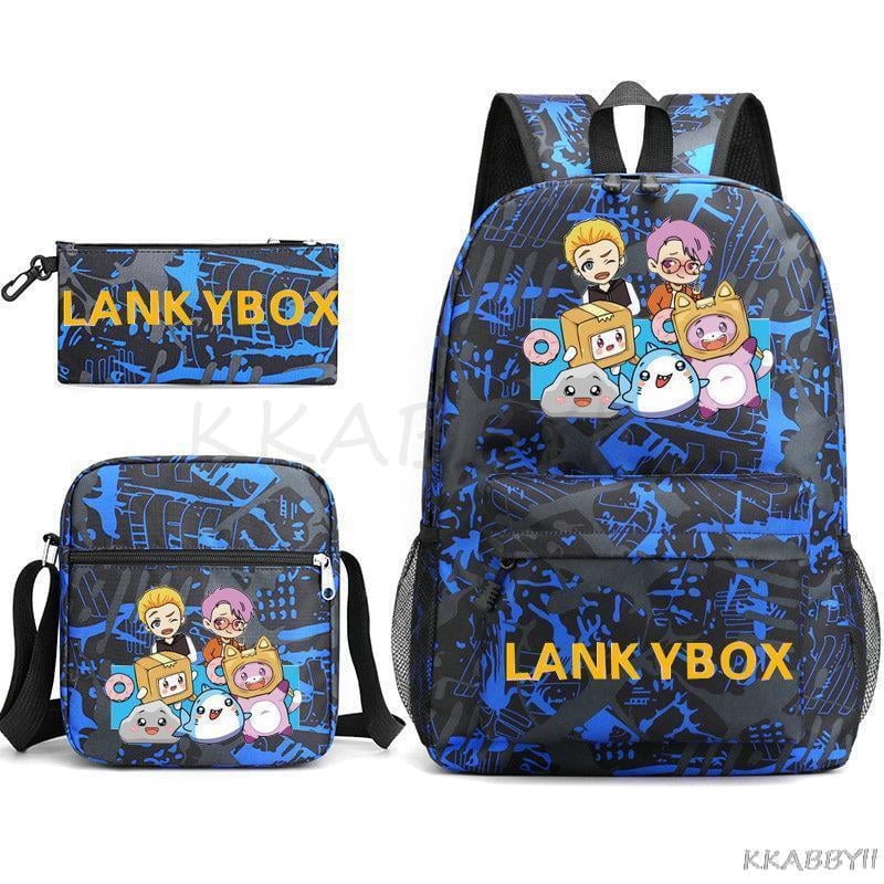 Lankybox Anime Backpacks Sets, Cartoon Animal Laptop Backpack Daypack