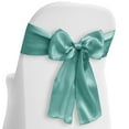 thumbnail image 1 of Lann's Linens - 10 Elegant Satin Wedding/Party Chair Cover Sashes/Bows - Ribbon Tie Back Sash - Turquoise, 1 of 3