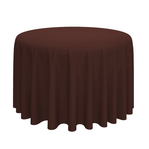 Lann's Linens - 10 Premium 108" Round Tablecloths for Wedding / Banquet / Restaurant - Polyester Fabric Table Cloth - Chocolate Brown