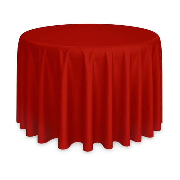 Lann's Linens - 10 Premium 120" Round Tablecloths for Wedding / Banquet / Restaurant - Polyester Fabric Table Cloths - Red