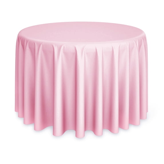 Lann's Linens - 10 Premium 132" Round Tablecloths for Wedding / Banquet / Restaurant - Polyester Fabric Table Cloths - Pink