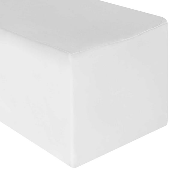 Lann's Linens 10 Premium 4' Fitted Tablecloths for 48" x 24" Rectangular Tables, White