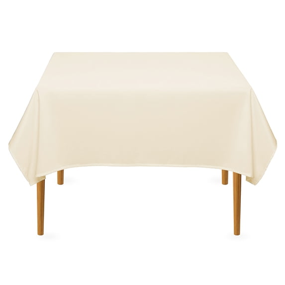 Lann's Linens - 10 Premium 54" Square Tablecloths for Wedding / Banquet / Restaurant - Polyester Fabric Table Cloths - Ivory