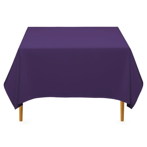 Lann's Linens - 70" Square Premium Tablecloth for Wedding / Banquet / Restaurant - Polyester Fabric Table Cloth - Purple