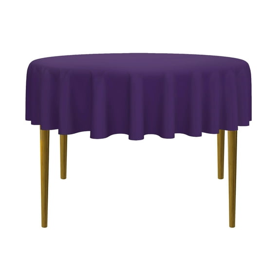 Lann's Linens - 70" Round Premium Tablecloth for Wedding / Banquet / Restaurant - Polyester Fabric Table Cloth - Purple
