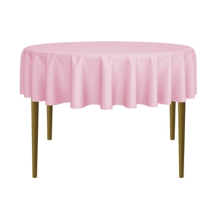 Lann's Linens - 10 Premium 70" Round Tablecloths for Wedding / Banquet / Restaurant - Polyester Fabric Table Cloths - Pink