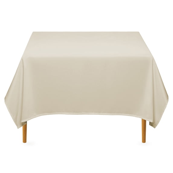 Lann's Linens - 10 Premium 70" Square Tablecloths for Wedding / Banquet / Restaurant - Polyester Fabric Table Cloth - Beige