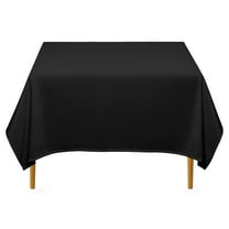 Lann's Linens - 10 Premium 70" Square Tablecloths for Wedding / Banquet / Restaurant - Polyester Fabric Table Cloth - Black