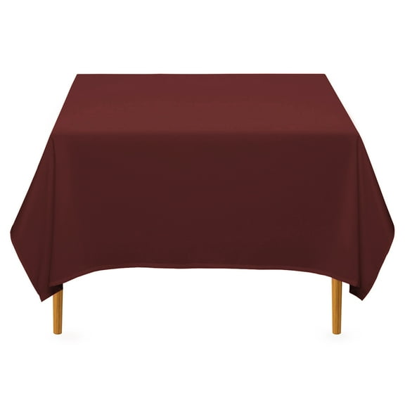 Lann's Linens - 10 Premium 70" Square Tablecloths for Wedding / Banquet / Restaurant - Polyester Fabric Table Cloth - Burgundy