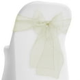 thumbnail image 1 of Lann's Linens - 100 Elegant Organza Wedding/Party Chair Cover Sashes/Bows - Ribbon Tie Back Sash - Ivory, 1 of 3