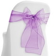 thumbnail image 1 of Lann's Linens - 100 Elegant Organza Wedding/Party Chair Cover Sashes/Bows - Ribbon Tie Back Sash - Purple, 1 of 4
