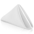thumbnail image 1 of Lann's Linens Set of 12 Reusable Cloth Dinner Napkins, 17-inch Polyester Fabric Napkins for Holidays, Weddings and Events, Machine Washable, White, 1 of 8