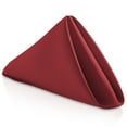 thumbnail image 1 of Lann's Linens Set of 12 Reusable Cloth Dinner Napkins, 20-inch Polyester Fabric Napkins for Holidays, Weddings and Events, Machine Washable, Burgundy, 1 of 8