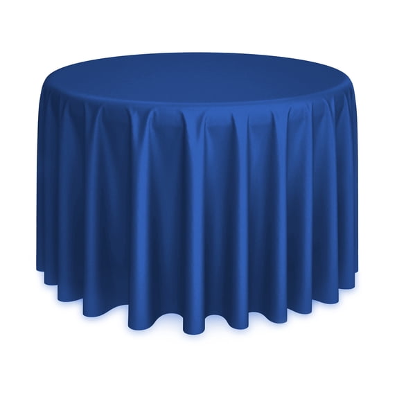 Lann's Linens - 120" Round Premium Tablecloth for Wedding / Banquet / Restaurant - Polyester Fabric Table Cloth - Royal Blue