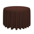 thumbnail image 1 of Lann's Linens - 132" Round Premium Tablecloth for Wedding / Banquet / Restaurant - Polyester Fabric Table Cloth - Chocolate Brown, 1 of 7