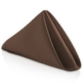 thumbnail image 1 of Lann's Linens Set of 144 Reusable Cloth Dinner Napkins, 20-in Polyester Fabric Napkins for Holiday, Wedding, Event, Machine Washable, Chocolate Brown, 1 of 9